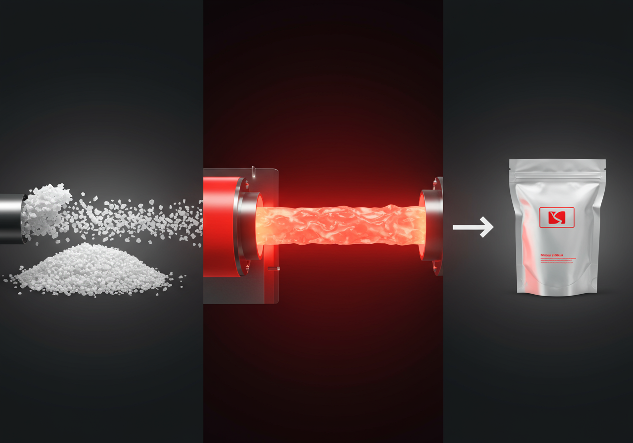 Discover how plastic extrusion creates high-quality pouches. Learn about the process from granules to finished product. Contact Tirupati Traders today!