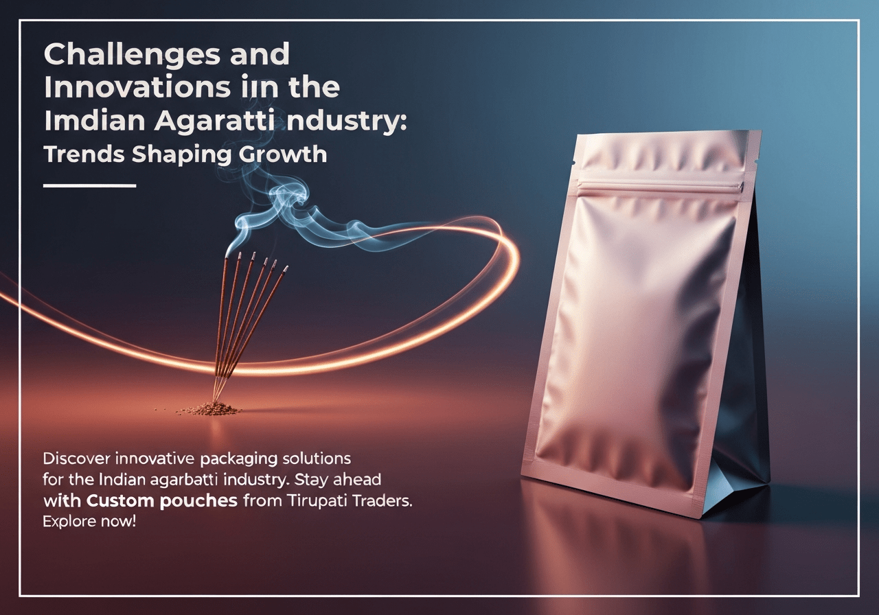 Discover innovative packaging solutions for the Indian agarbatti industry. Stay ahead with custom pouches from Tirupati Traders. Explore now!