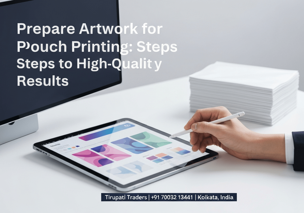 Meta Description: Ensure flawless pouch printing with expert artwork preparation tips. Learn the steps & get high-quality results with Tirupati Traders!