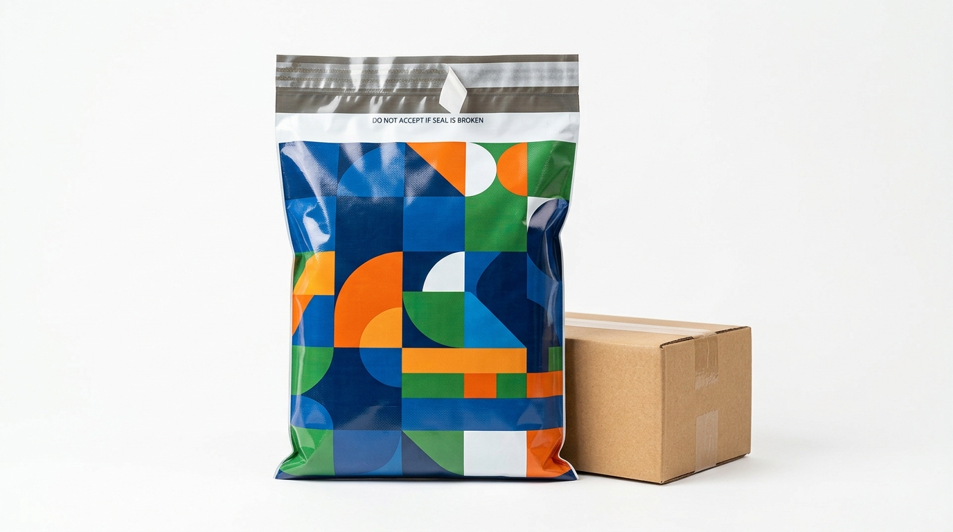 Custom printed BOPP seal tape courier bag for e-commerce packaging