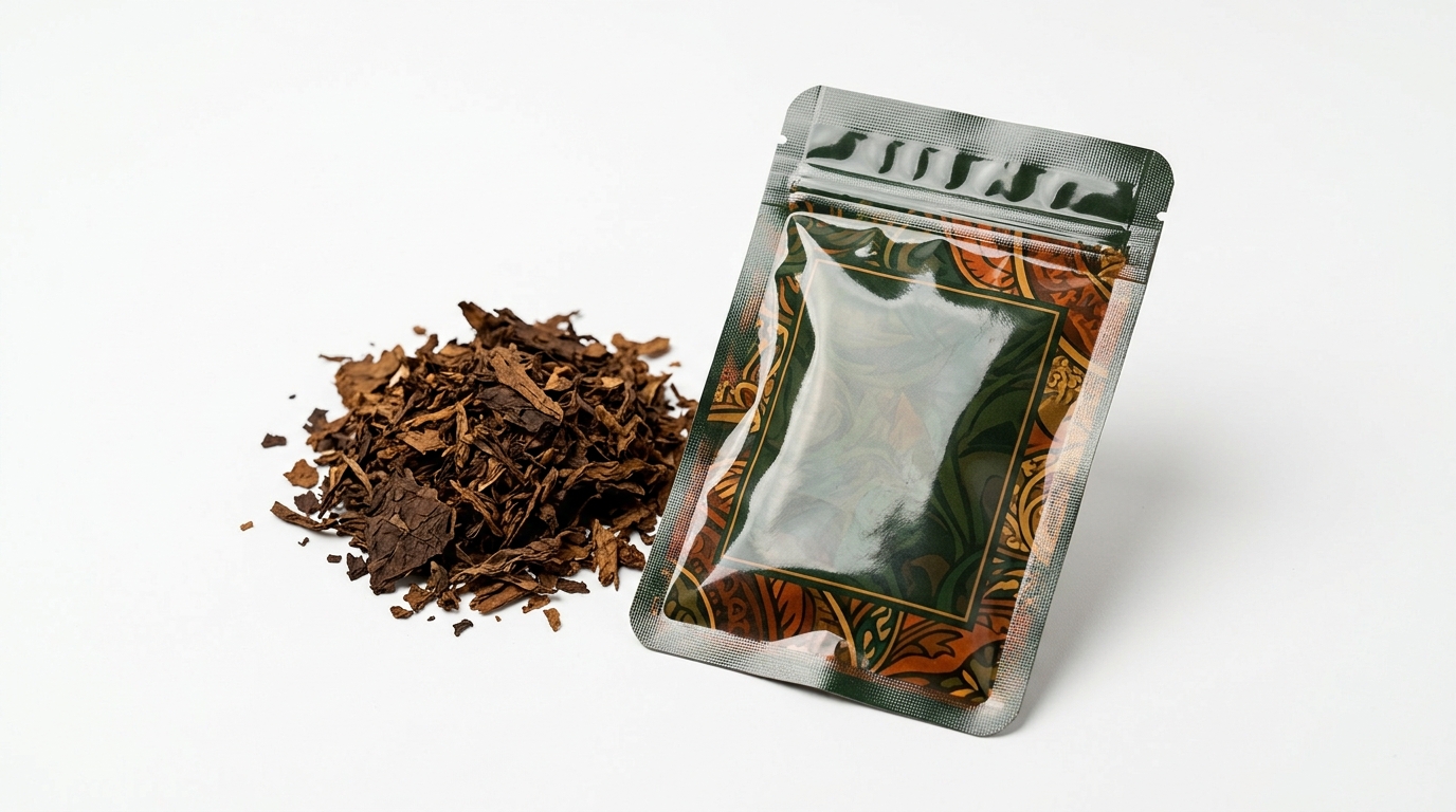 Airtight 3-side seal custom printed pouch for tobacco and khaini