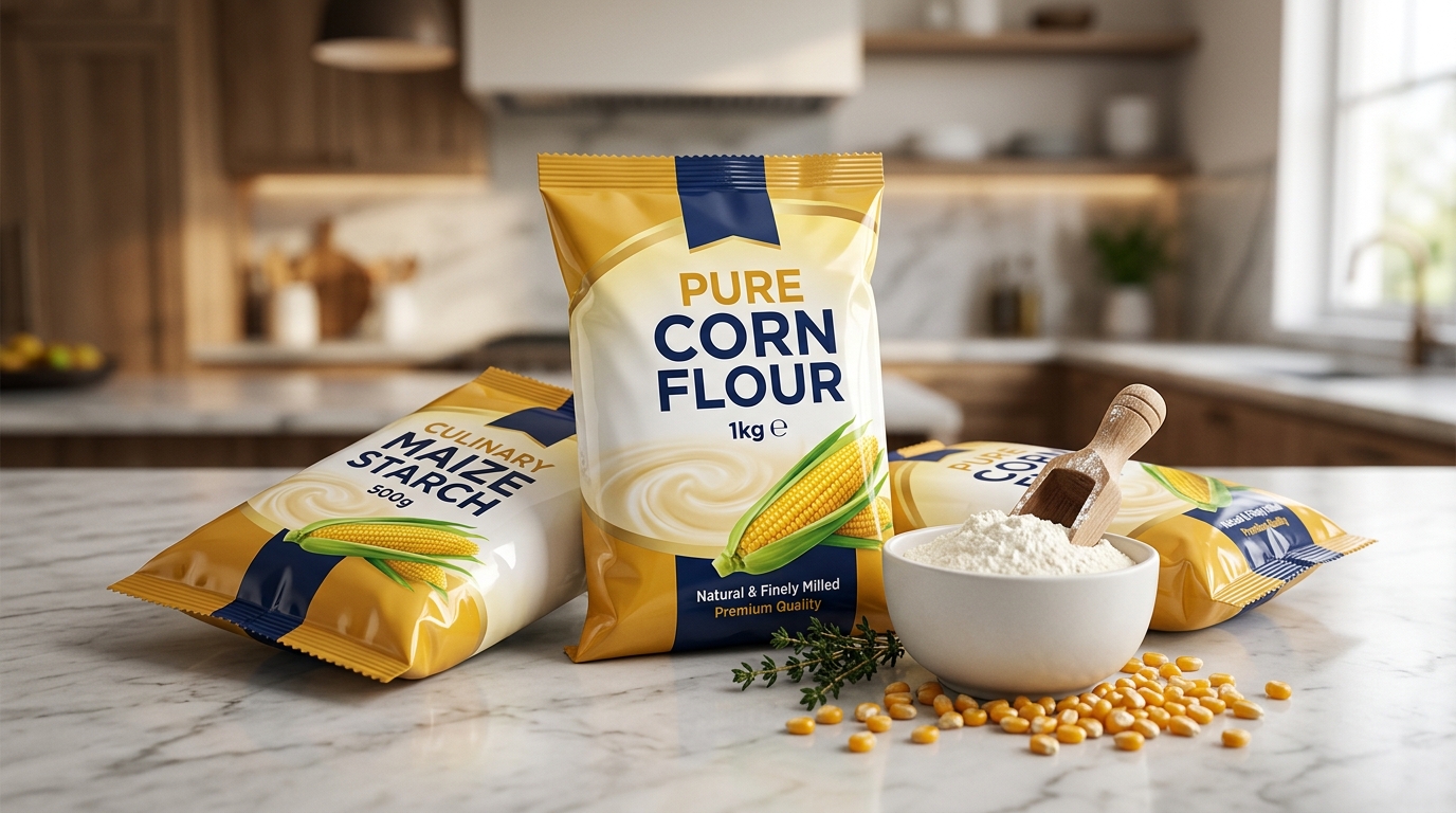Anti-static multi-layer laminated moisture-proof packaging pouch for corn flour and culinary starch
