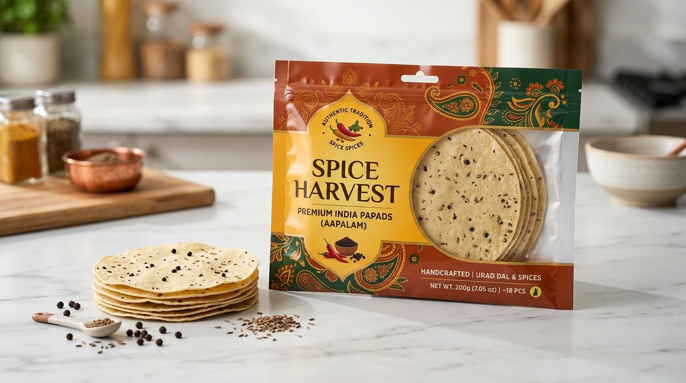 Multi-layer barrier laminated moisture-proof packaging pouch for papad and appalam